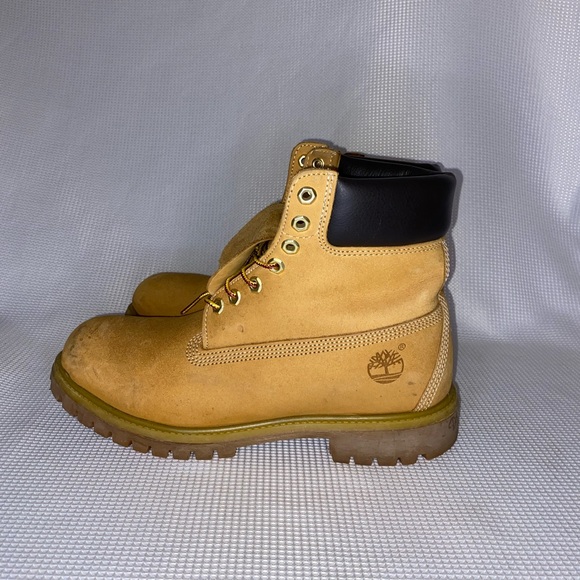 Timberland Shoes | Timberland 6 inch Premium Wheat Nubuck Waterproof Boots Size 10W Wide Width Mens | Color: Tan | Size: 10 | Pm-38478623's Closet
